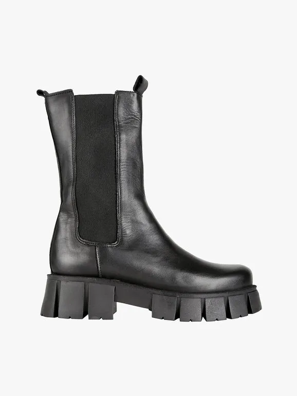Made In Italy Botines chelsea de piel para mujer