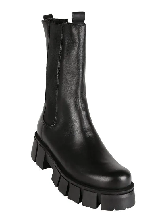 Made In Italy Botines chelsea de piel para mujer