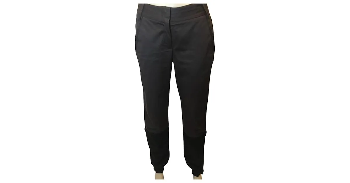 Marithé et François Girbaud Marithé François Girbaud pantalones bicolor Negro Marrón oscuro 