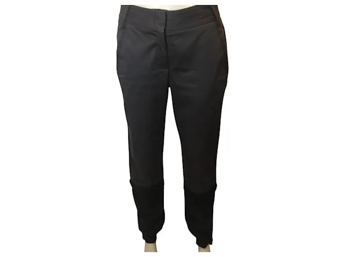 Marithé et François Girbaud Marithé François Girbaud pantalones bicolor Negro Marrón oscuro 