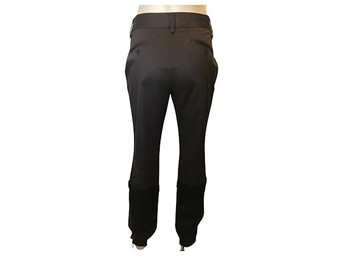 Marithé et François Girbaud Marithé François Girbaud pantalones bicolor Negro Marrón oscuro 
