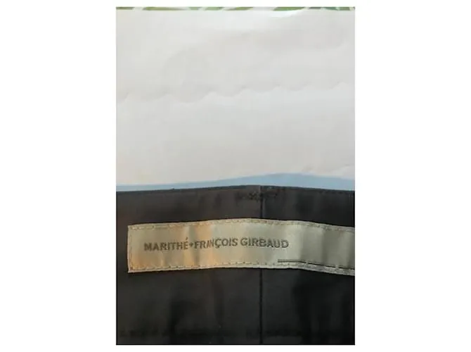 Marithé et François Girbaud Marithé François Girbaud pantalones bicolor Negro Marrón oscuro 