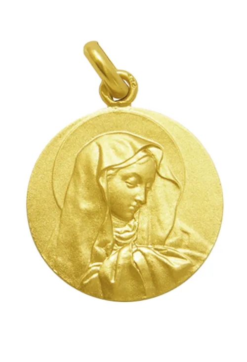 MEDALLA DE ORO DE LA VIRGEN DE LOS DOLORES DE 20 MM. 268_M111620