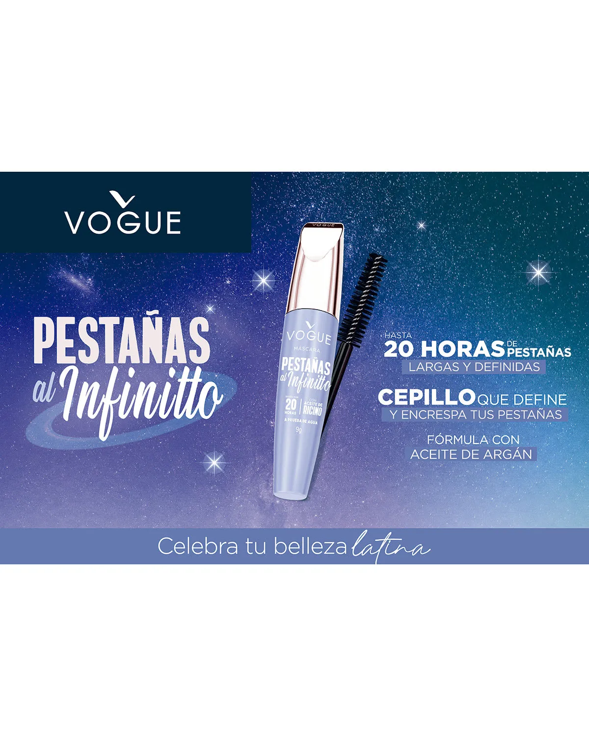 Máscara de pestaas Vogue 9 gramos