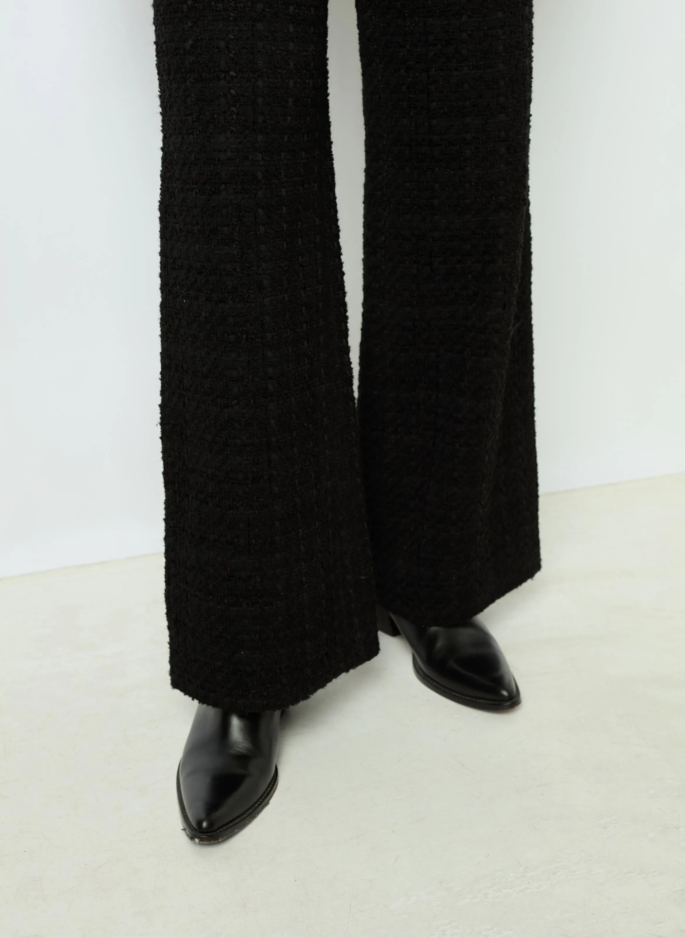 NADINE  PANTALóN DE ALGODóN MEZCLADO RECTO EN NEGRO