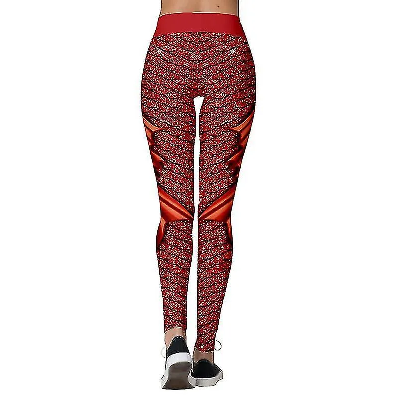 Navidad Mujer Leggings Pantalones de Running Pantalones Elásticos