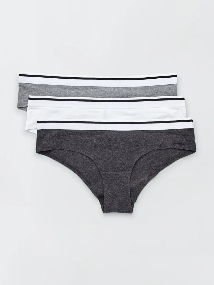 PACK DE 3 CULOTTES DE ALGODóN  BLANCO