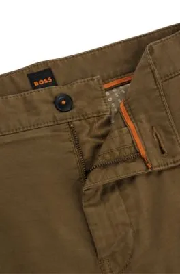 Pantalones cargo de algodón elástico con parche de logo