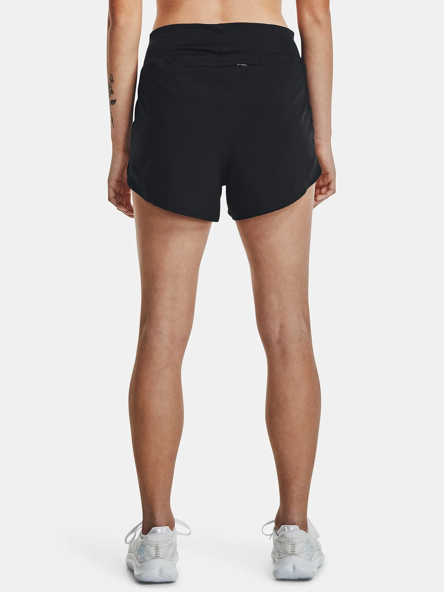 PANTALONES CORTOS UNDER ARMOUR FLY BY ELITE HIGH  BLACK/REFLECTIVE  WOMEN´S
