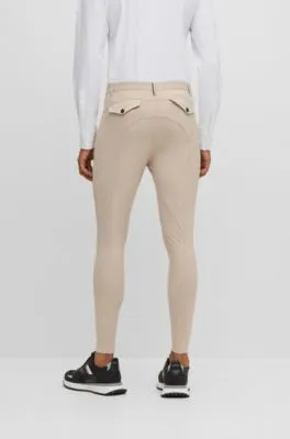 Pantalones de equitación de material superelástico con agarre especial en las rodillas