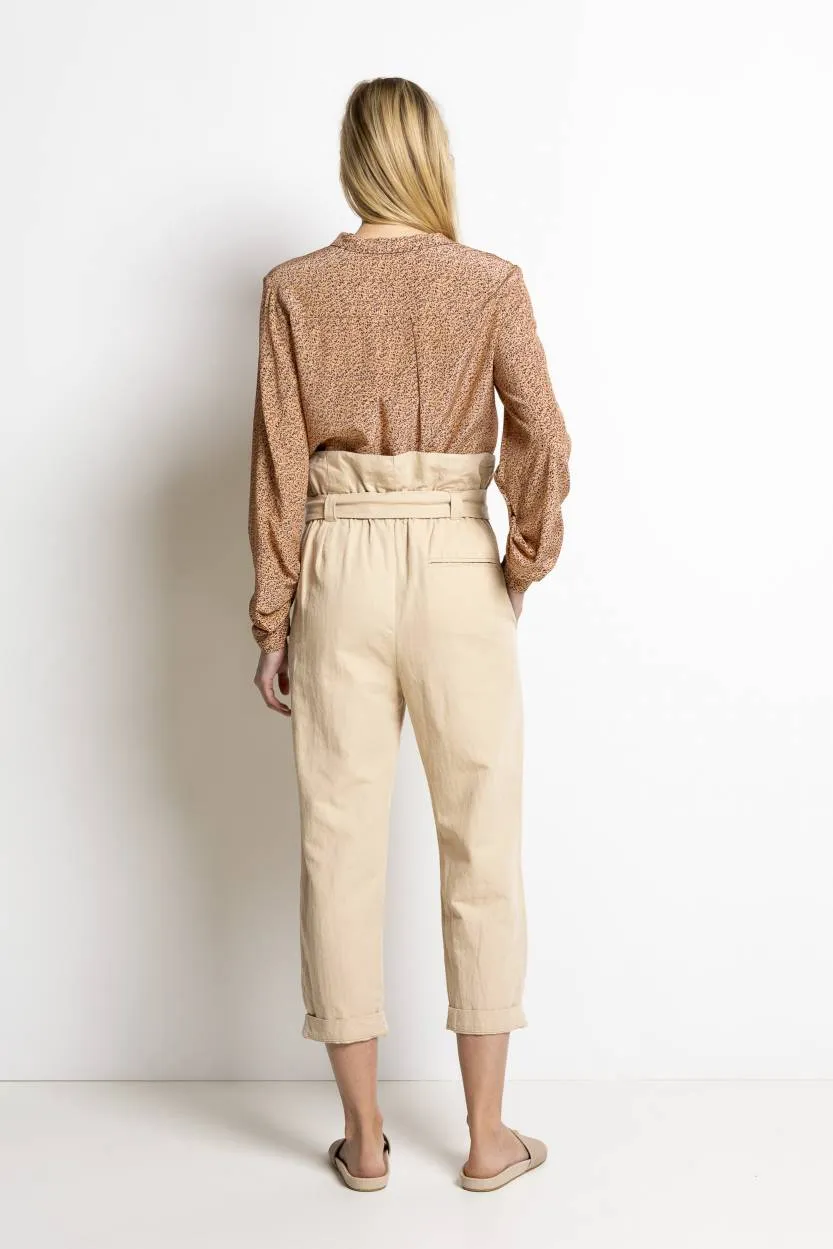 PANTALONES PAPER BAG BEIGE JACEY
