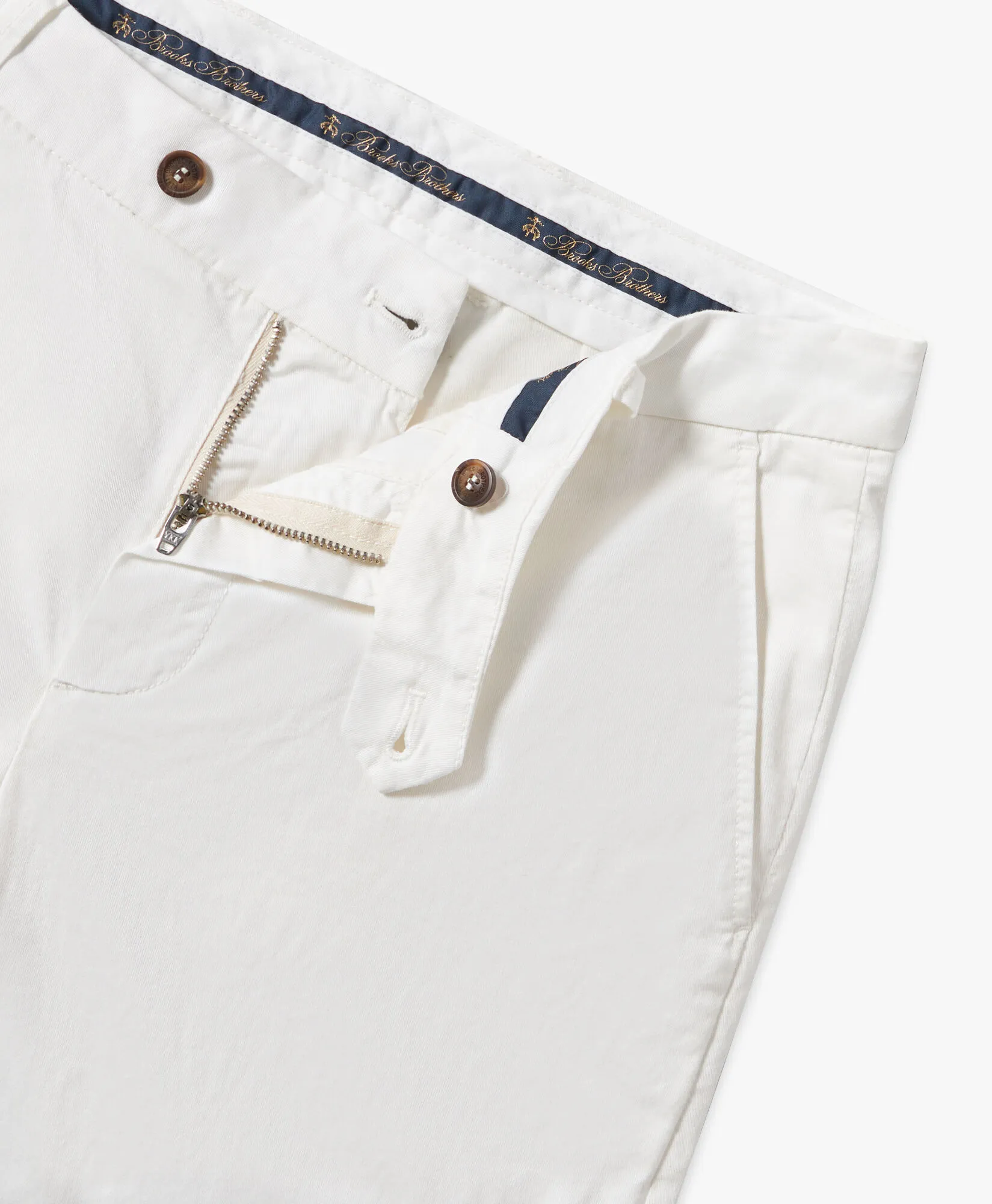 Pantalón chino blanco de algodón elástico