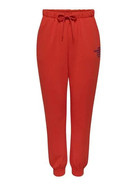 Pantalón Only Word Chándal para Mujer Rojo