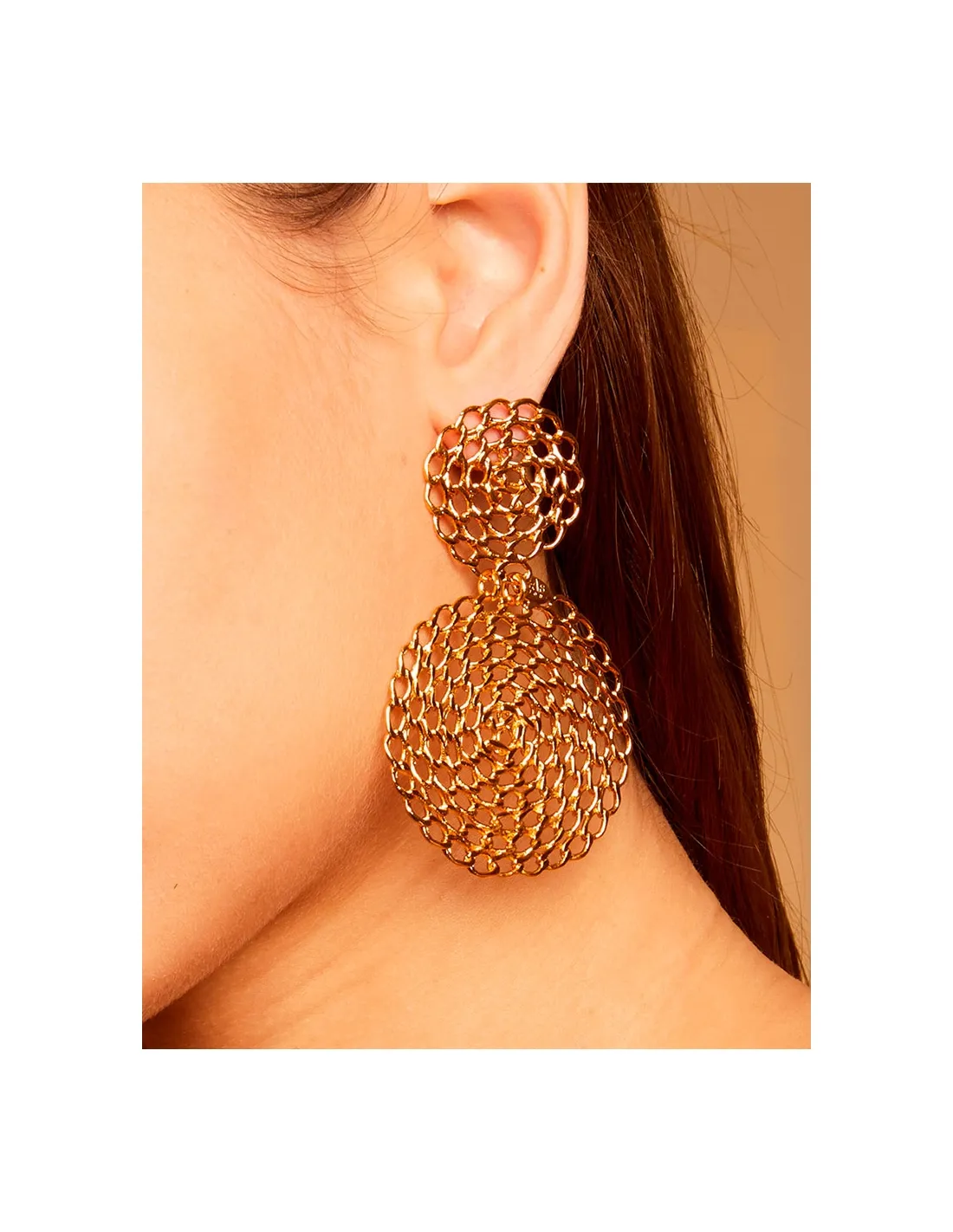 Pendientes Gourmette oro