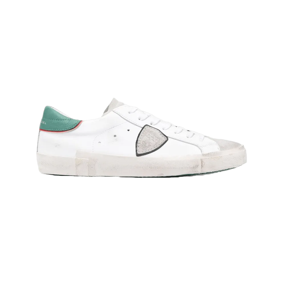 PHILIPPE MODEL PRSX LOW MAN VEAU VINTAGE BLANC/VERT MEN PRLUVV01