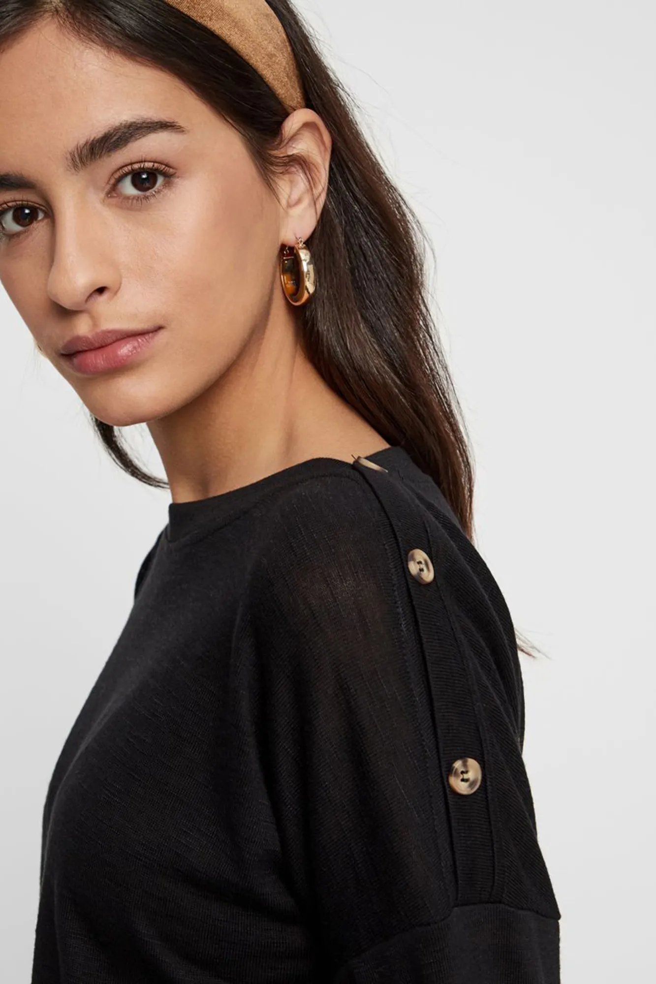Pieces Top de manga larga cuello redondo