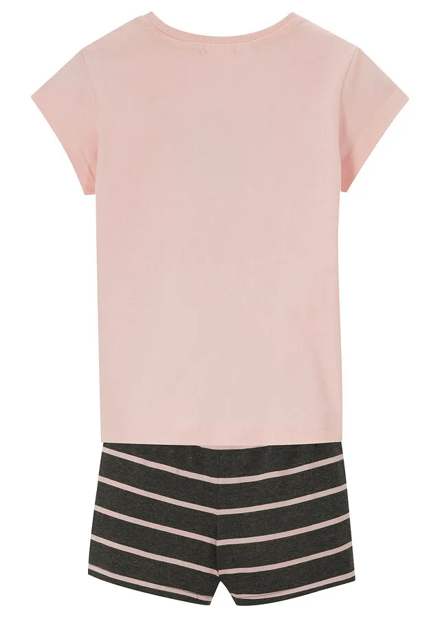 PIJAMA CORTO PARA NIñAS (2 PIEZAS) ROSAGRIS