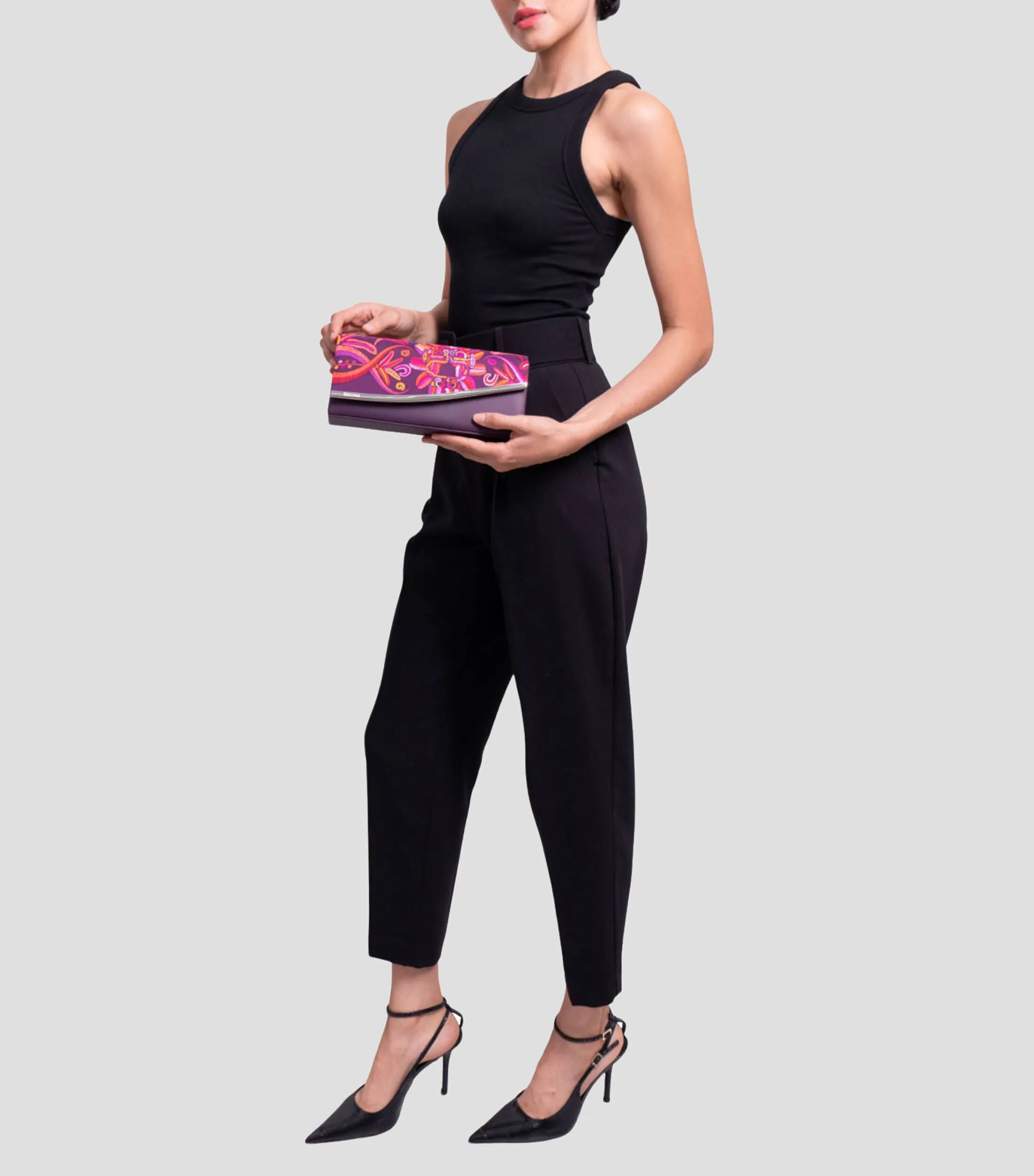 Pineda Covalin Bolso Clutch con estampado Quetzalcóatl Mujer