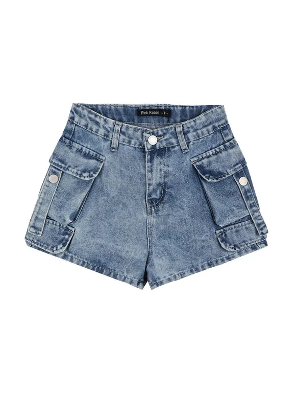 Pink Rabbit Shorts vaqueros para niña