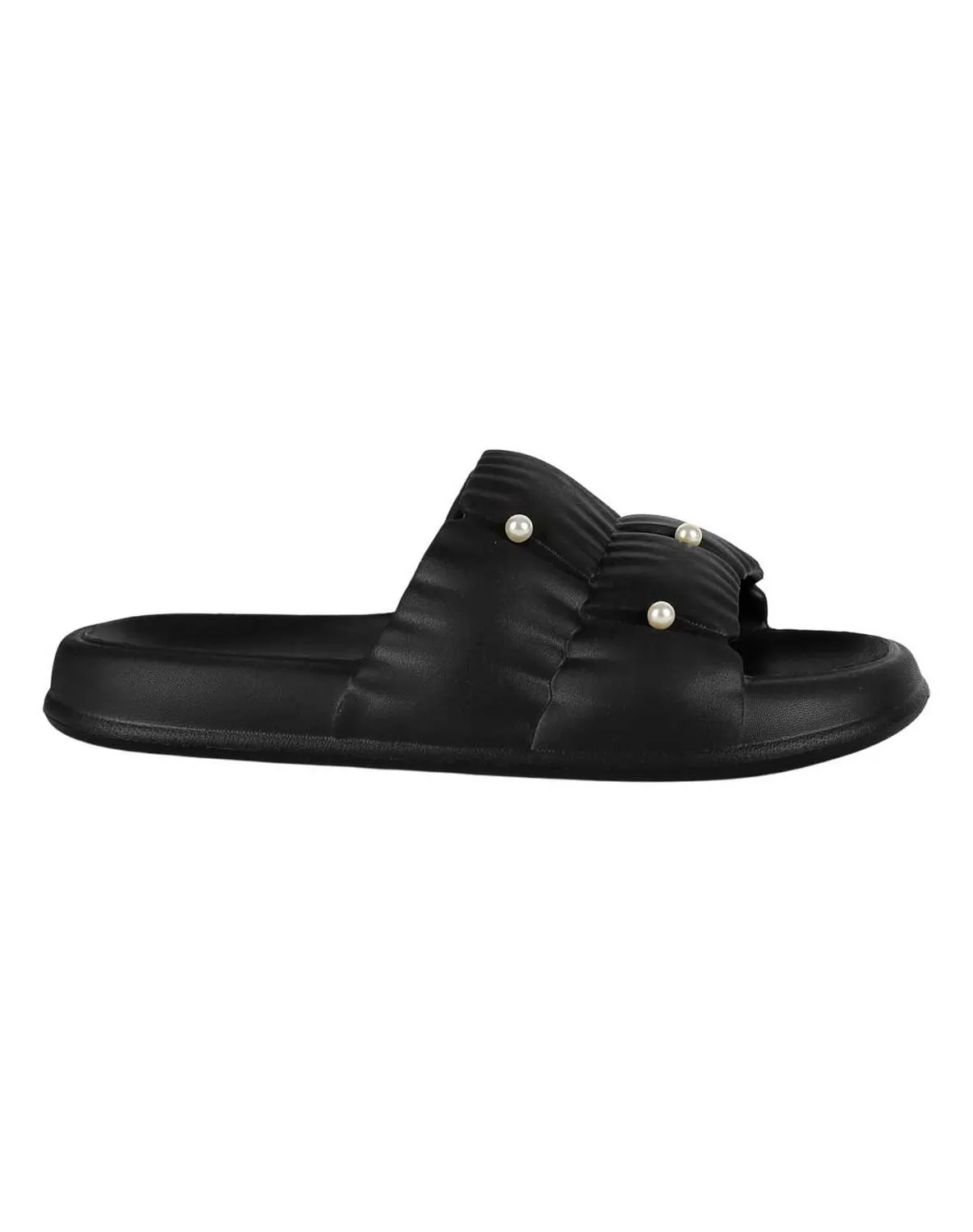 Sandalia Mujer Playa Piso Negro Stfashion 09704006