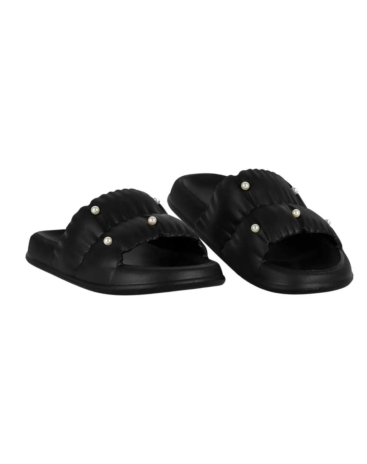 Sandalia Mujer Playa Piso Negro Stfashion 09704006