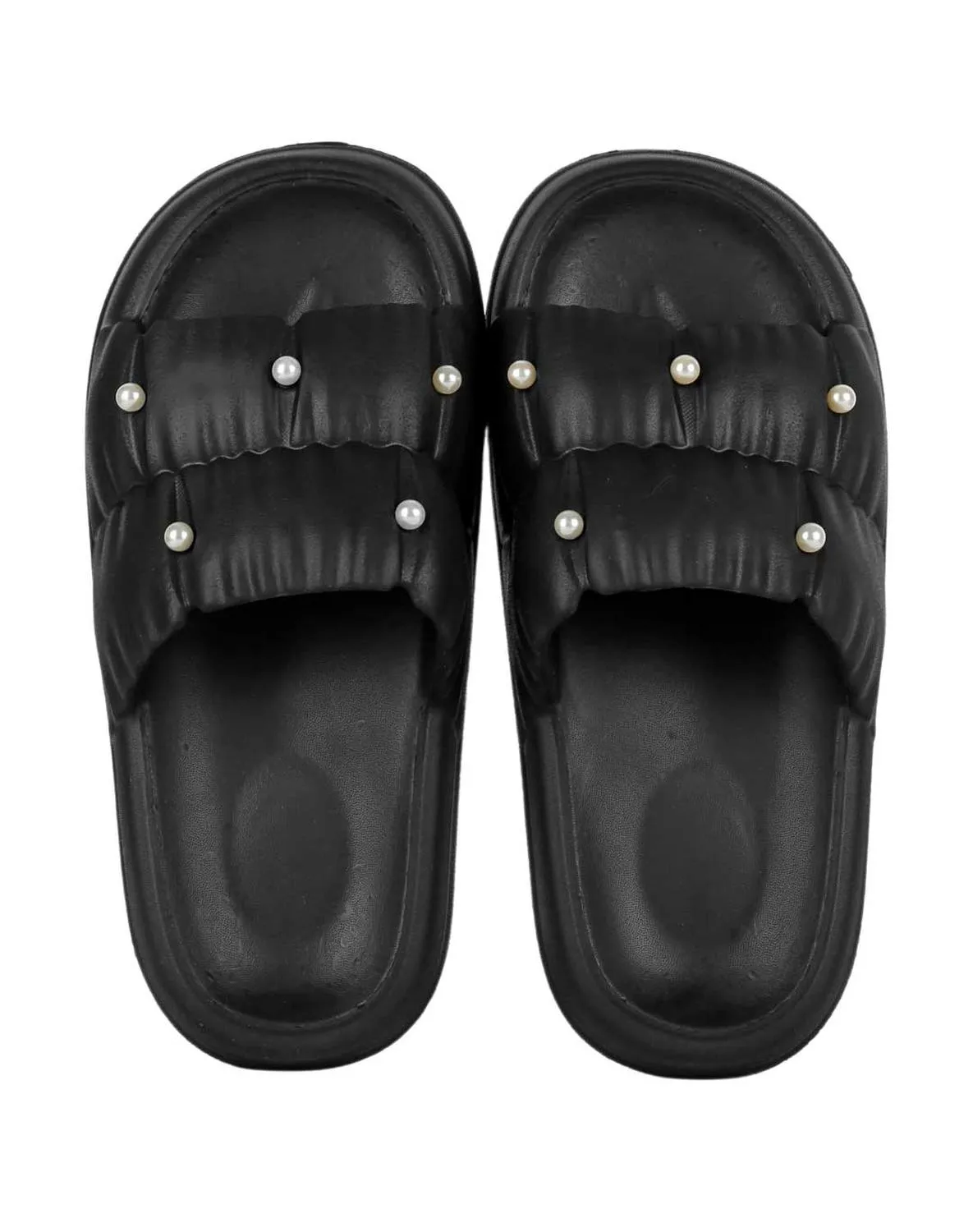 Sandalia Mujer Playa Piso Negro Stfashion 09704006