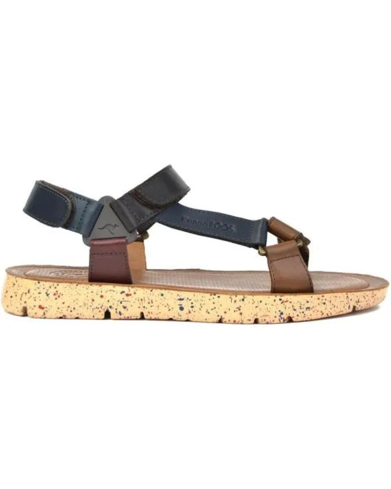 SANDALIAS KANGAROOS  DE HOMBRE SANDALIA CABALLERO  COMB MARRONCUEROBURDEOSCOMB MARRONCUEROBU