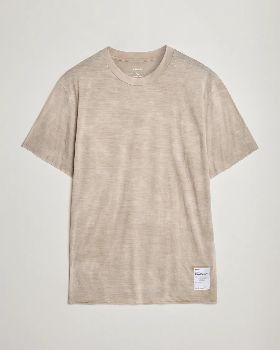 SATISFY CLOUDMERINO TSHIRT SUN BLEACHED GREIGE