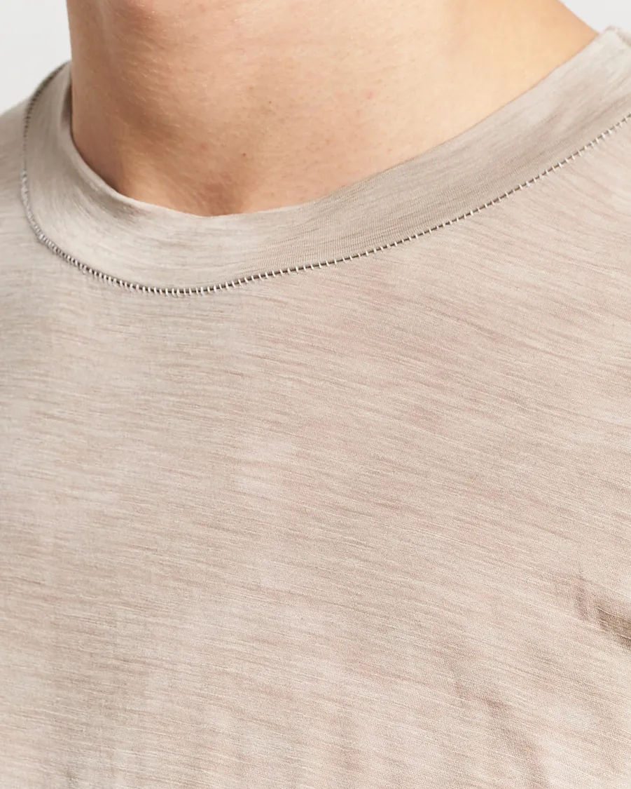 SATISFY CLOUDMERINO TSHIRT SUN BLEACHED GREIGE