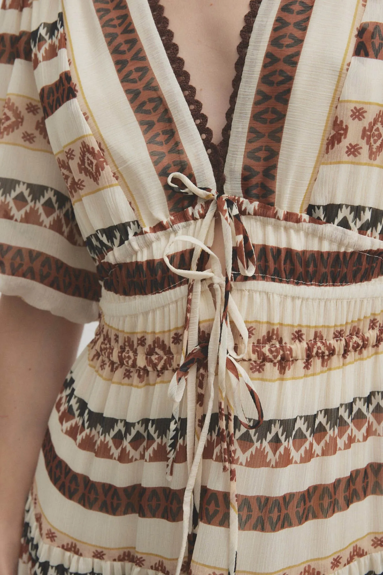 Silbon Vestido largo estampado etnico