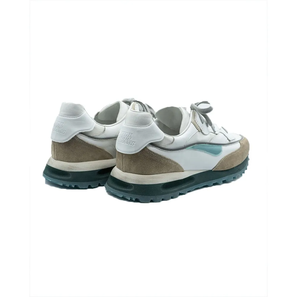 Sneakers de Piel Hidnander THREEDOME Color Blanco y Beige