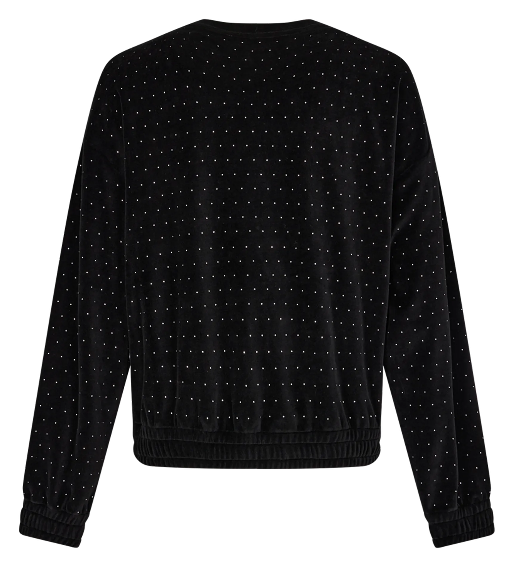 SONIA RYKIEL Sudadera recta de mezcla de algodón con cuello redondo en negro