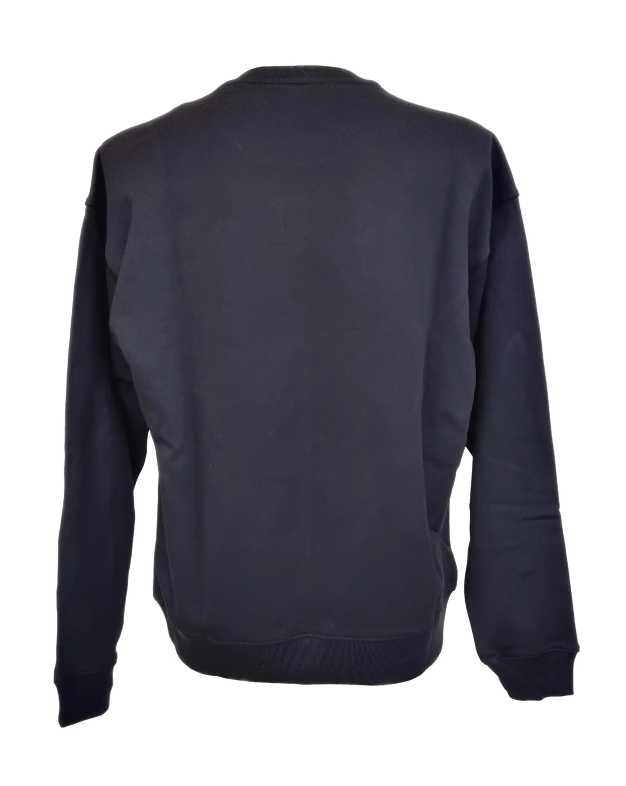 Sudadera de hombre MOSCHINO de algodón orgánico con cuello redondo ZRA1702 negro