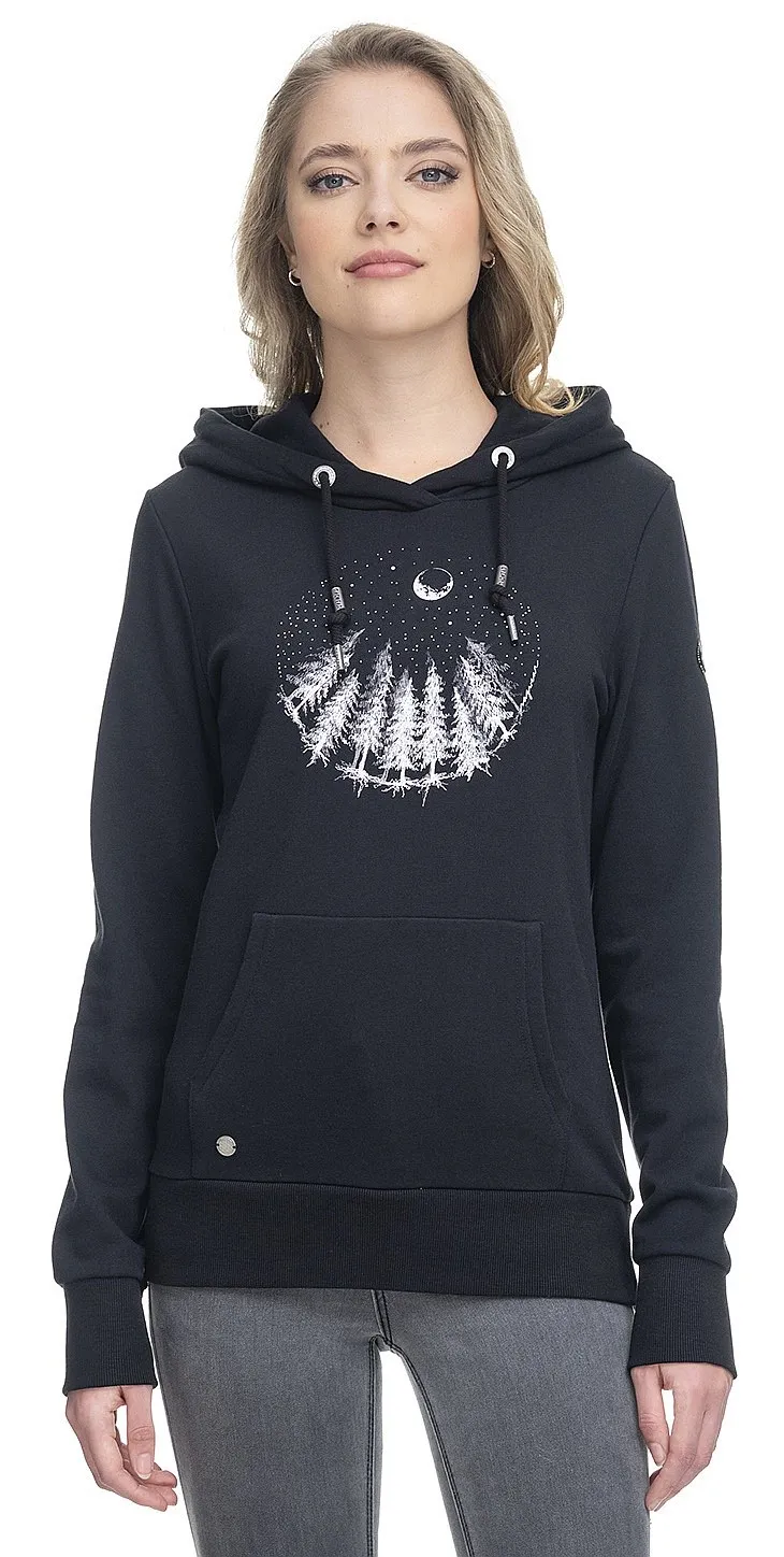 SUDADERA RAGWEAR BERIT ORGANIC  1010/BLACK  WOMEN´S