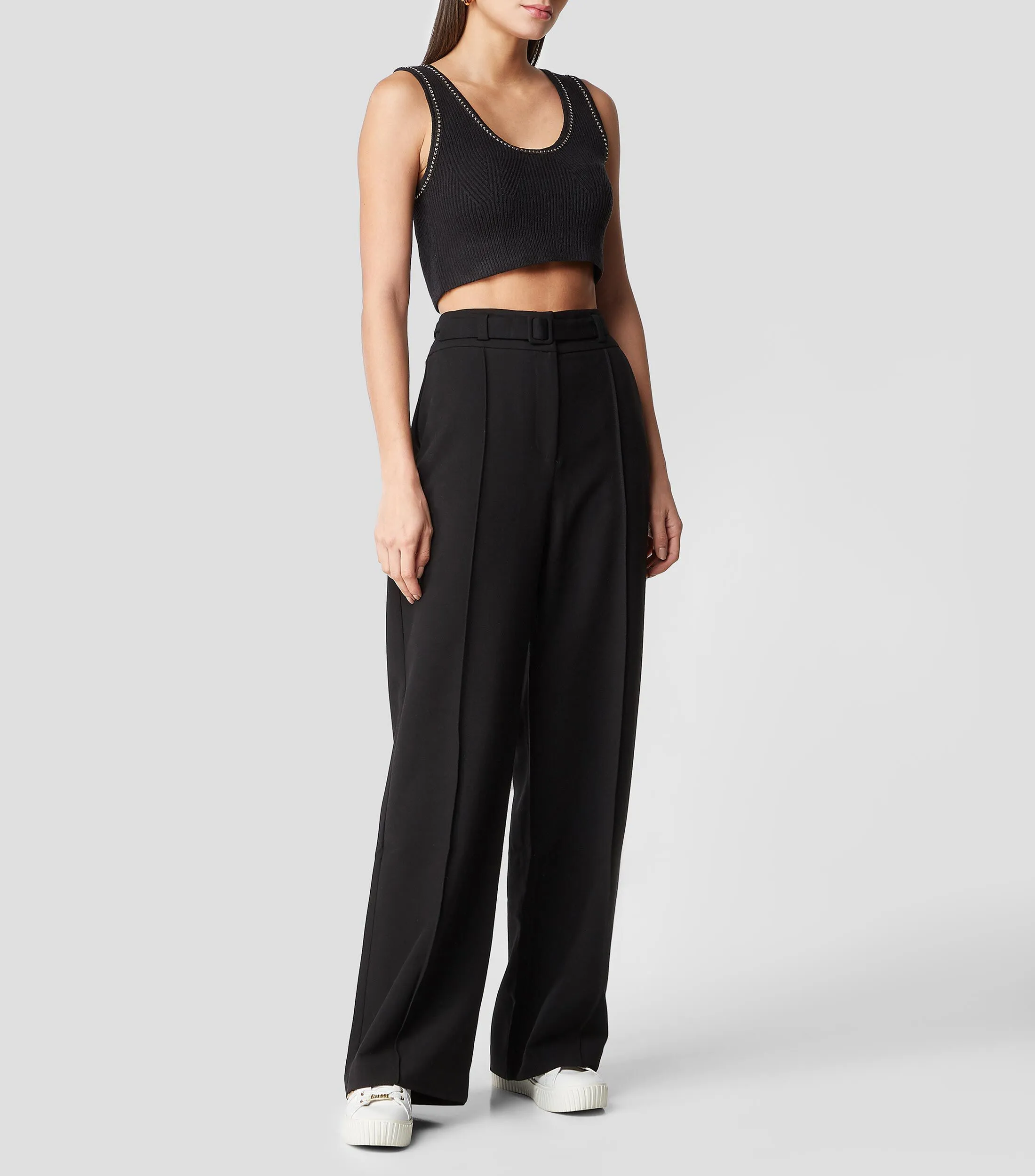 SUNCOO Tank top cropped sin mangas Mujer