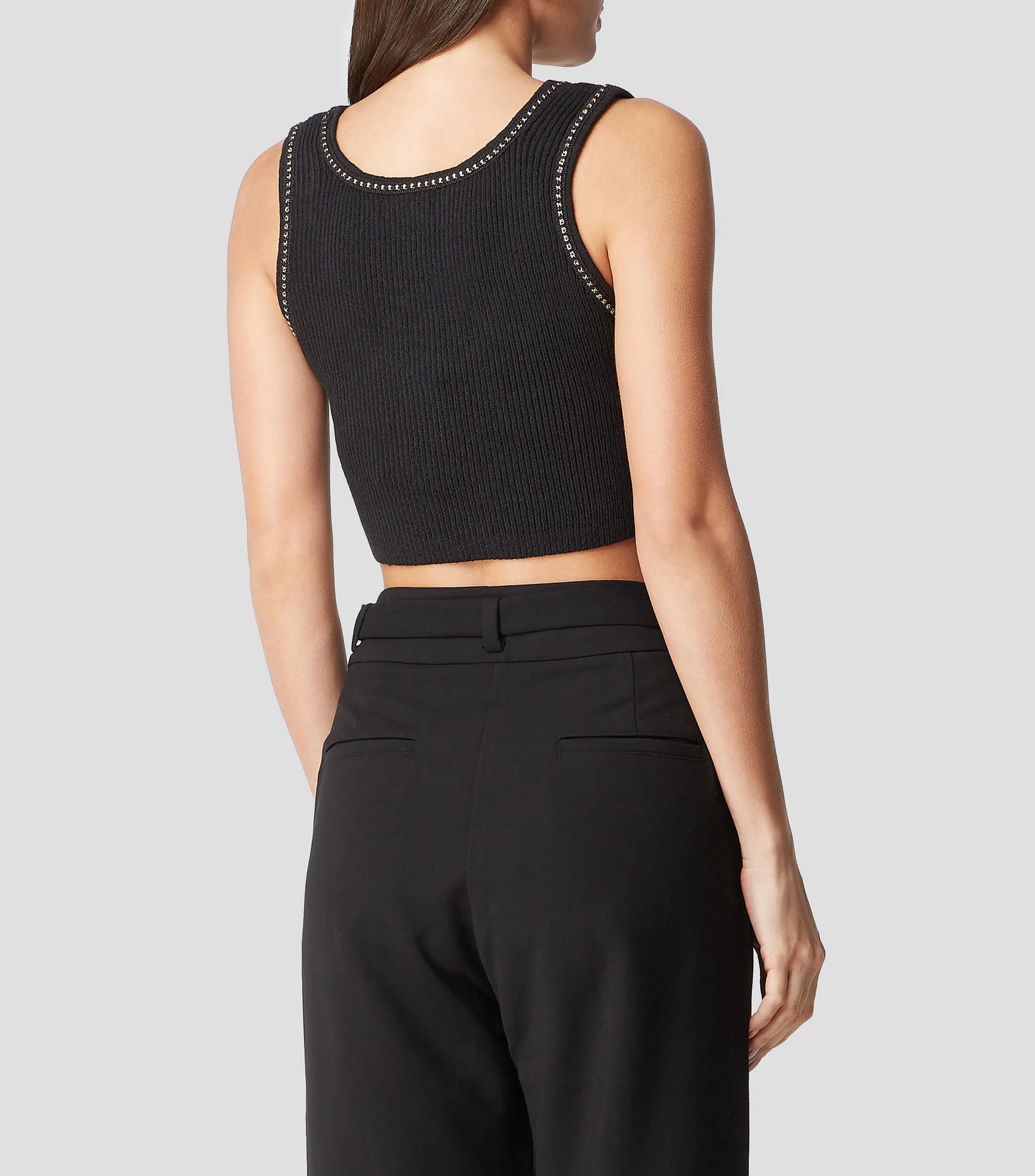 SUNCOO Tank top cropped sin mangas Mujer
