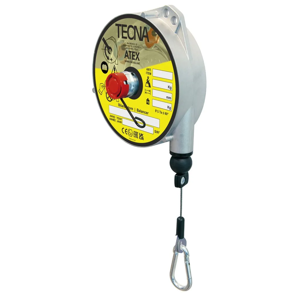 Suspensión para zonas de protección contra explosiones, con cerradura, carcasa de aluminio, extractor de cables 2,5 m, capacidad
