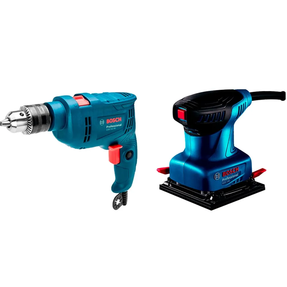 Taladro GSB 550 Bosch + Lijadora Orbital GSS 140
