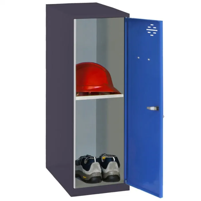 Taquilla desmontada MINI 915 + Bandeja 915X400X500 Antracita/Azul SIMONRACK