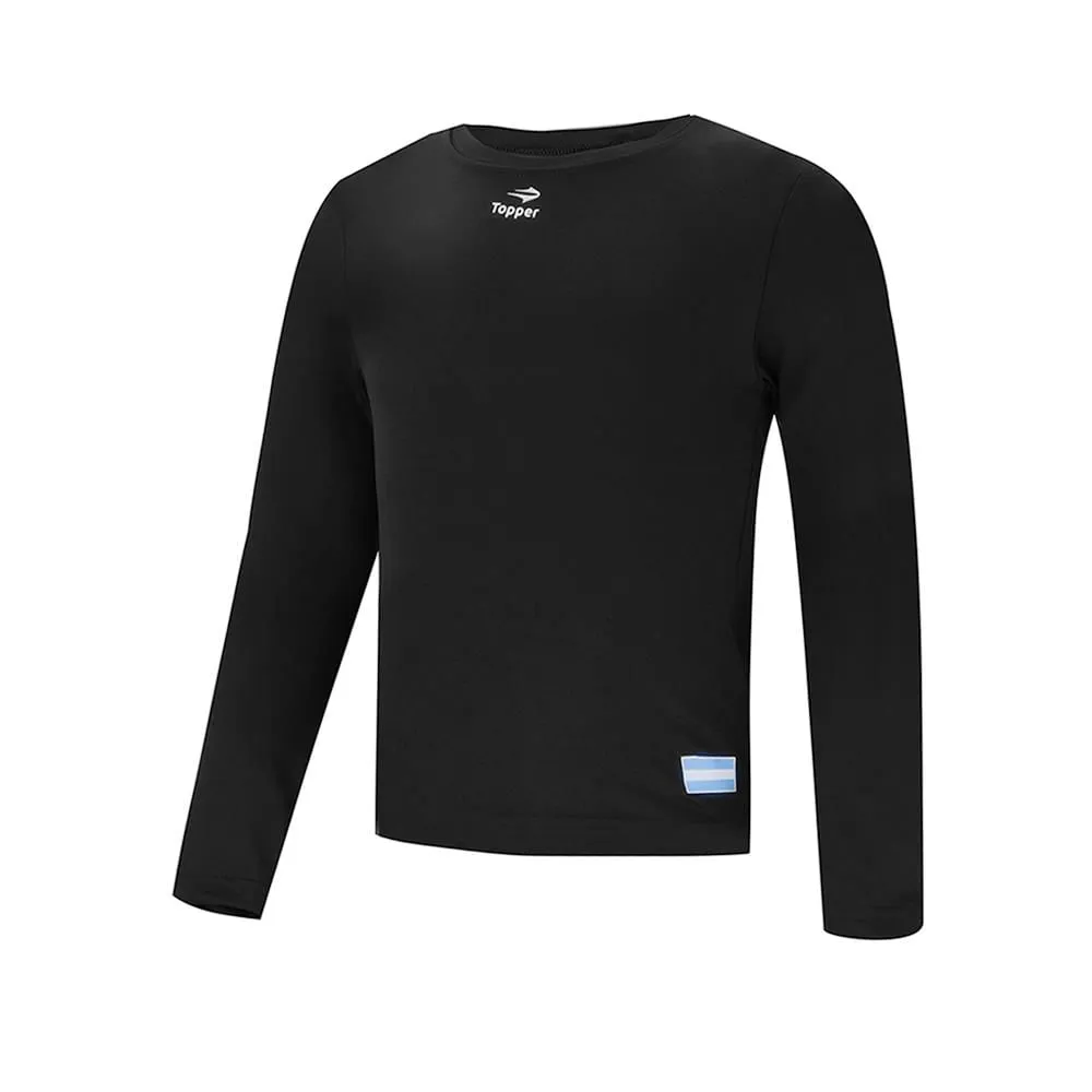 TOPPER REMERA KIDS  TERMICA ML BOYS TRNG NEGRO