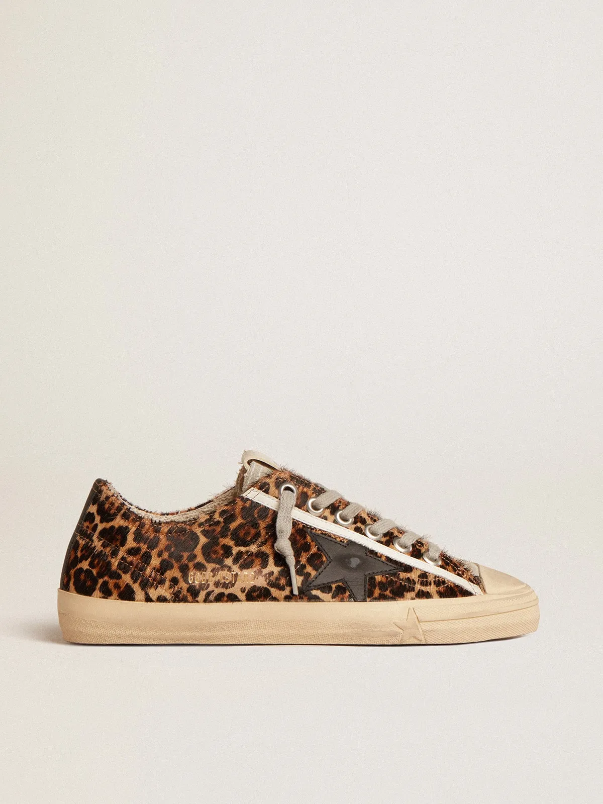 VSTAR DE PIEL EFECTO POTRO LEOPARDO CON ESTRELLA Y REFUERZO DEL TALóN DE PIEL NEGRA