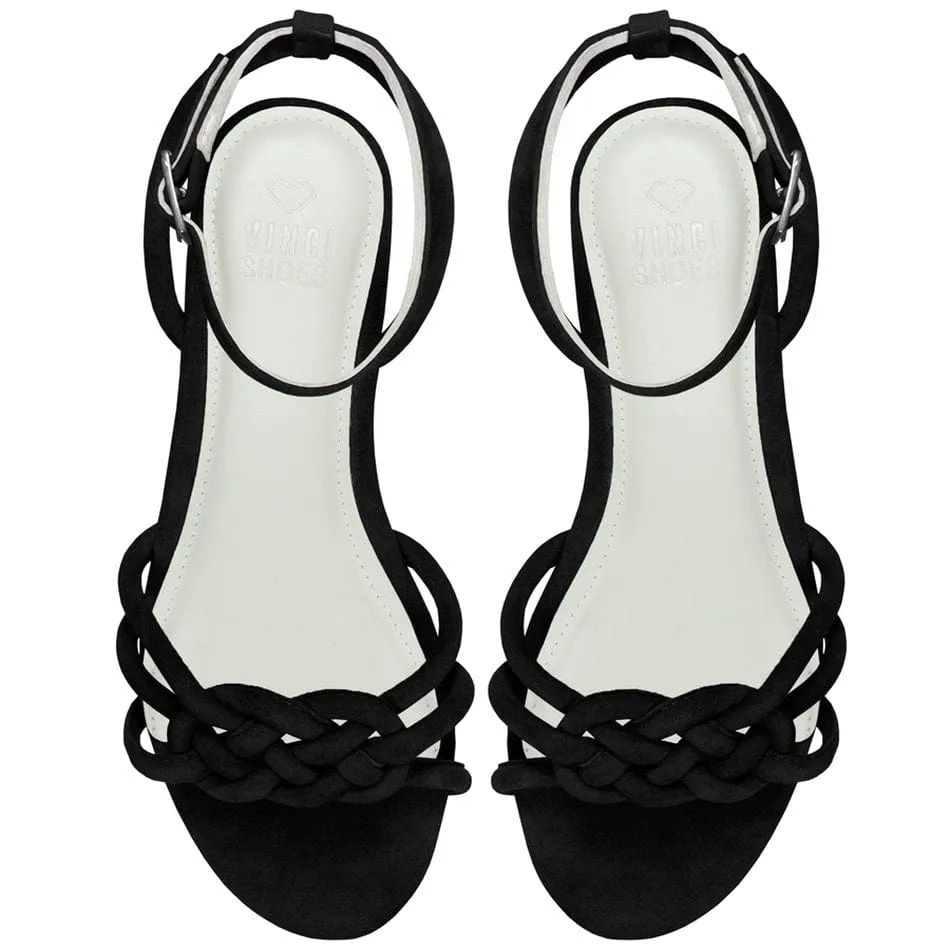 Vinci Shoes Sandalias Fefa Negras