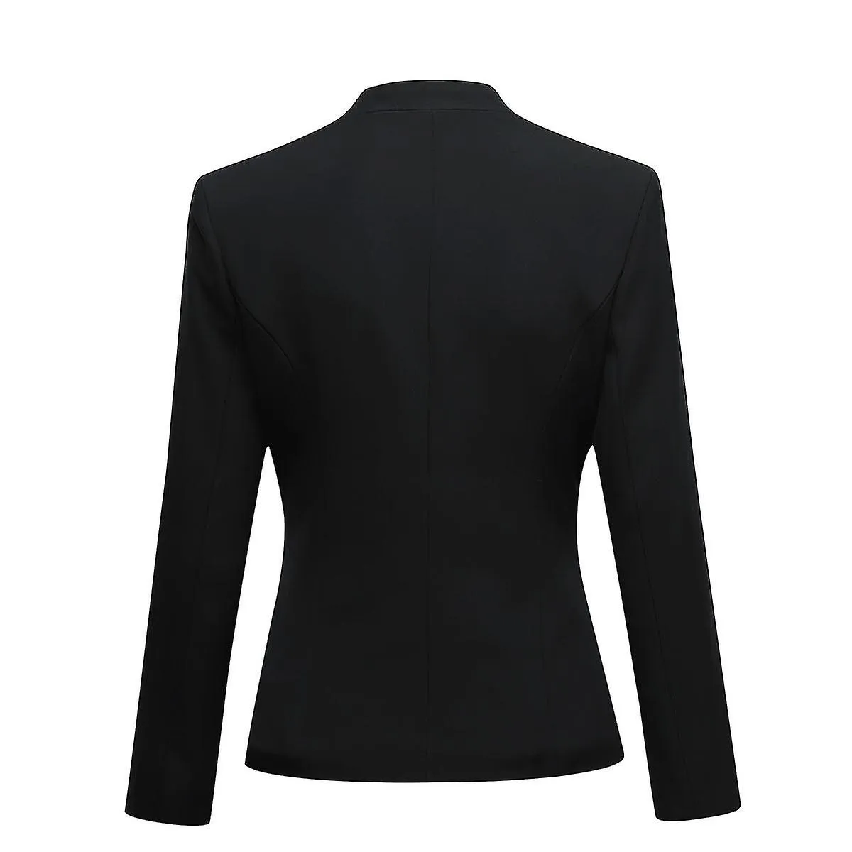 YYNUDA MUJER 2PIEZAS STAND COLLAR COLOR SóLIDO TRAJE DE NEGOCIOS OFICINA DAMA SLIM VESTIDO PROFESIONAL (BLAZER + FALDA)