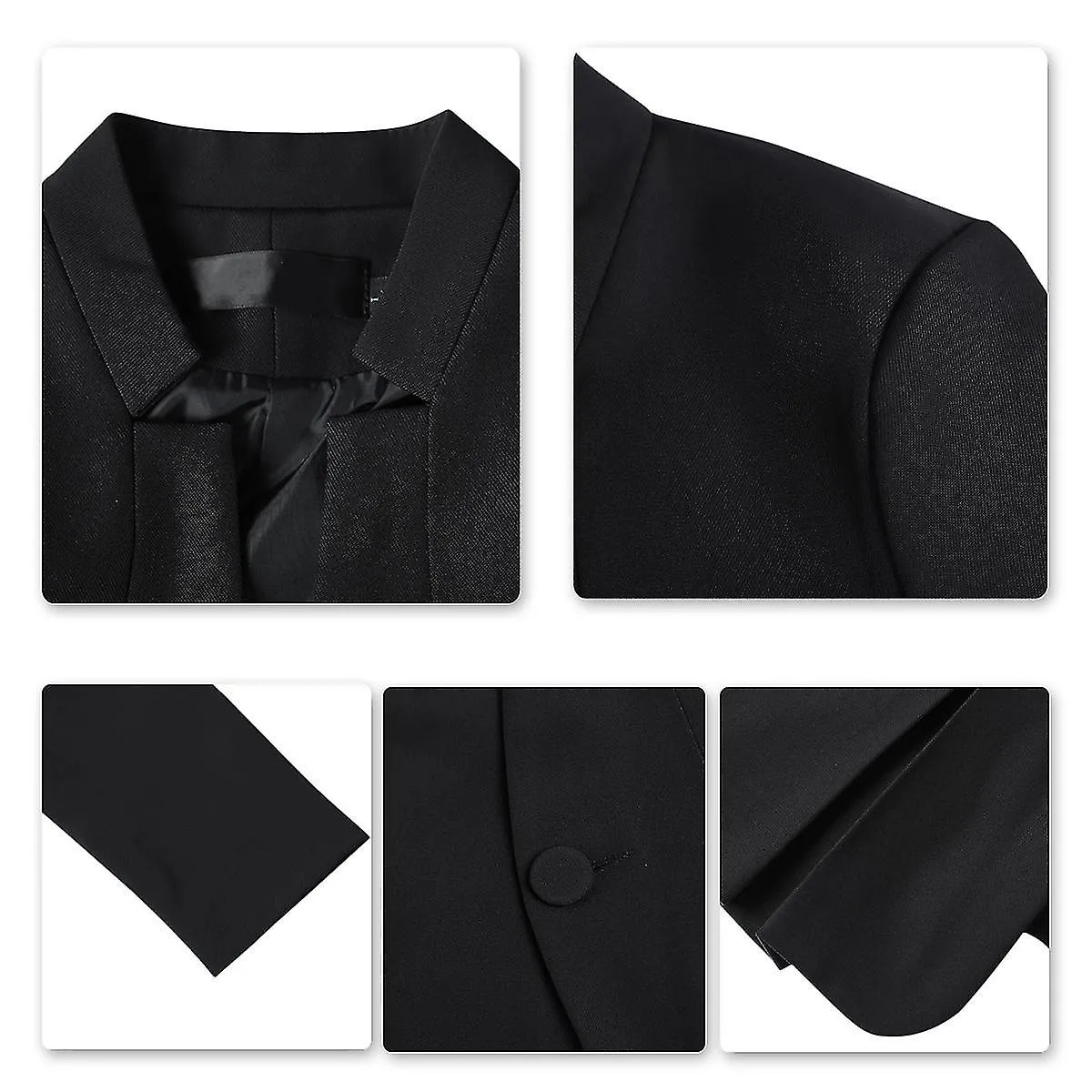 YYNUDA MUJER 2PIEZAS STAND COLLAR COLOR SóLIDO TRAJE DE NEGOCIOS OFICINA DAMA SLIM VESTIDO PROFESIONAL (BLAZER + FALDA)