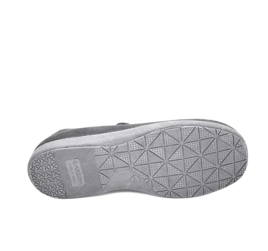 ZAPATILLA GARZON 6870.244 DE CASA HOMBRE ANATOMICA VELCRO ANCHO ESPECIAL NEGRO 22704