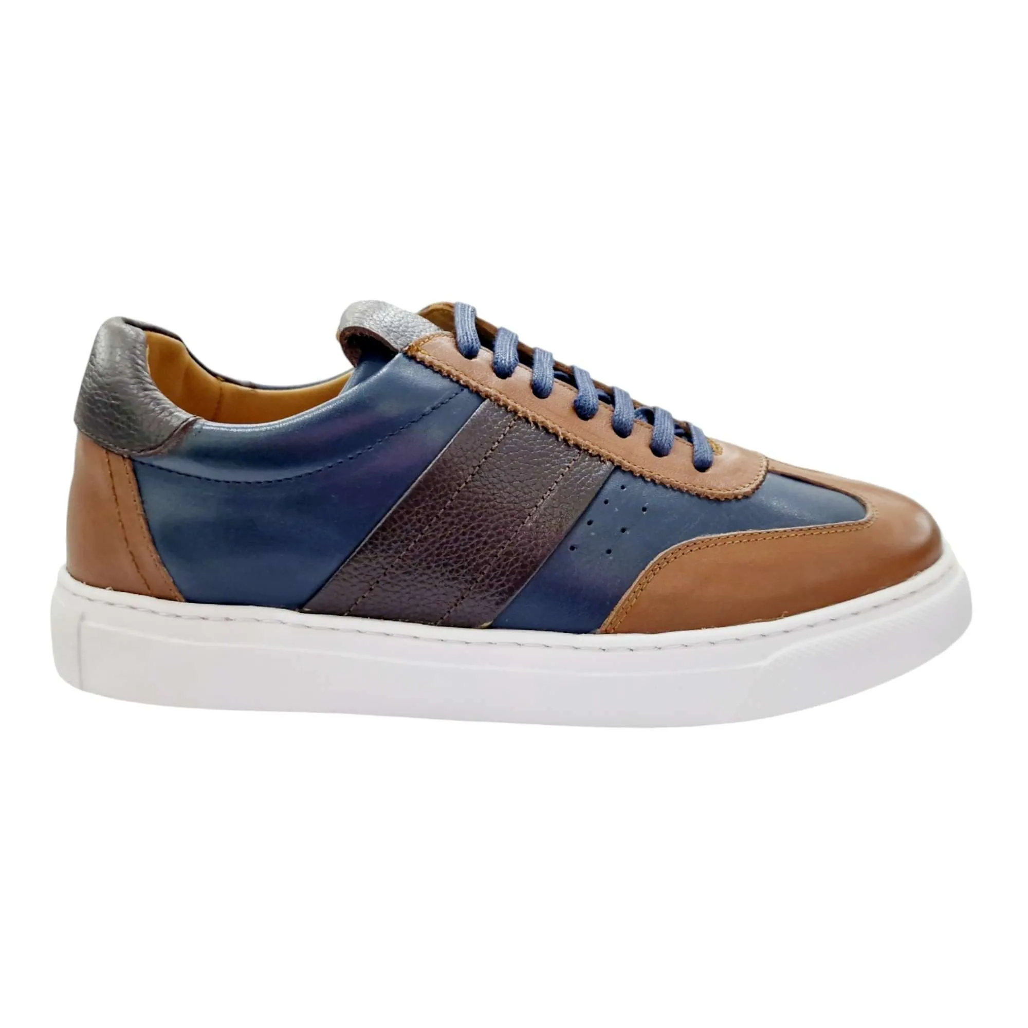 ZAPATILLAS HOMBRE SUELAS CASCO BICOLOR CUERO